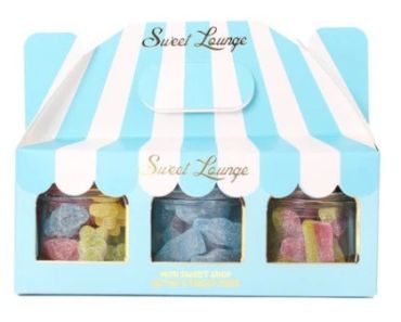 Sweet Lounge Mini Sweet Shop Set Of 3 Treat Jars (3 x 60G), 6 Pieces Per Carton